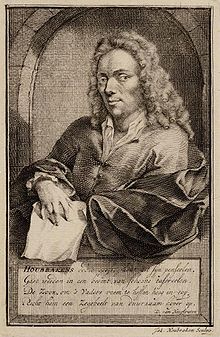 Portrait of Arnold Houbraken by his son Jacob Houbraken